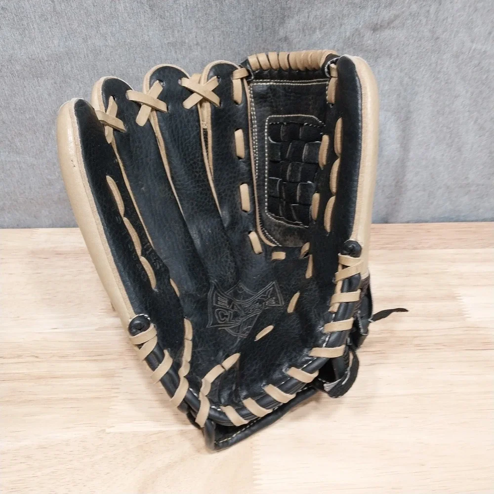 Adidas Youth Baseball Glove Eazy Close Synthetic Leather 11.5 Inch Black Tan